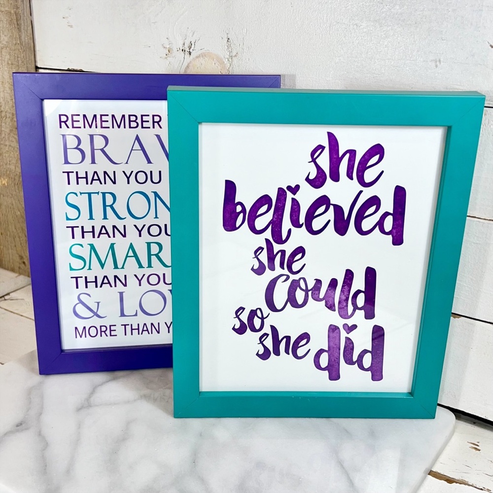 Two Framed Decorative Pictures